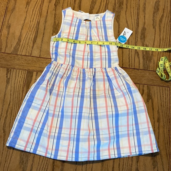 NWT ~ CARTER’S Little Girl’s Plaid Sateen Summer Party Dress ~ Size 6/6X - Picture 7 of 8